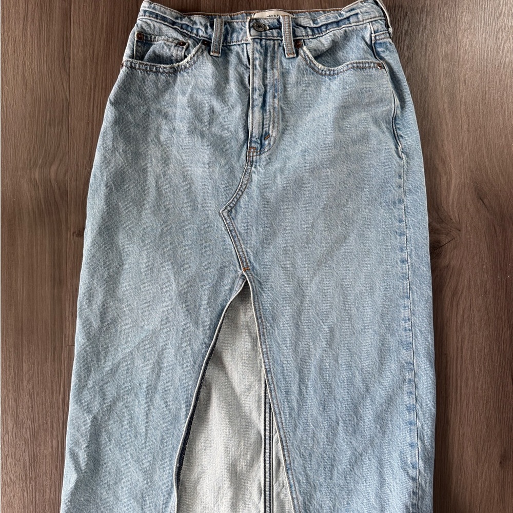 Denim Midi Skirt